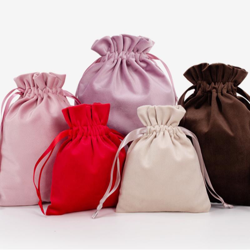 Premium Velvet Jewelry Pouches Set Soft Drawstring Bags for Necklaces, Rings&Earrings Storage, Multi-Color Gift Pouch Collection