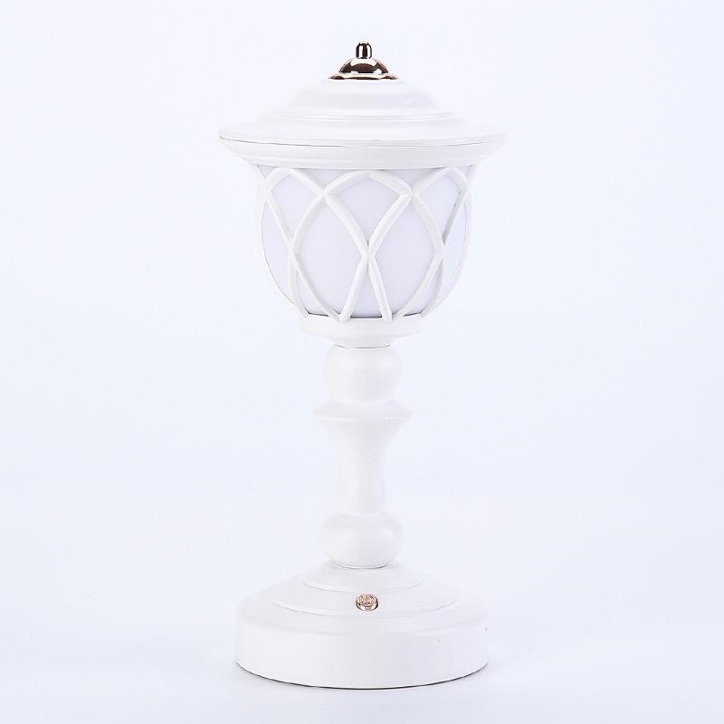 Retro Lotusblad Nattlampa Skrivbord Mini Dekorativa Ornament USB-Laddning Macaron-stil Sängbelysning Liten Bordslampa