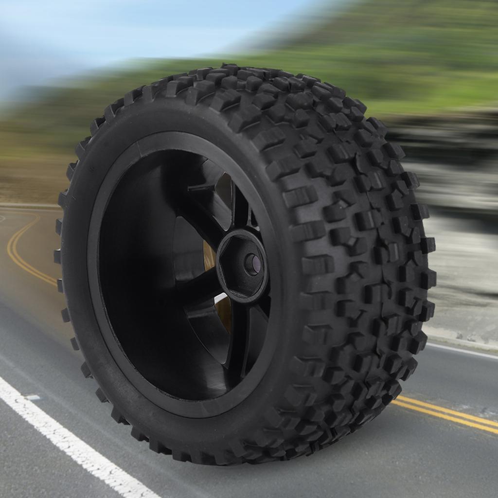 4pcs 1 10 RC Truck Rubber Tire Wheel Tyre for ZD Racing Buggy Crawler Car Black
