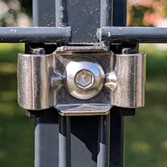 10Pcs Joining Clips Rustproof Corrosion Resistant Easy To Install Fence Panel Connectors with Screws Metal Joining Clips