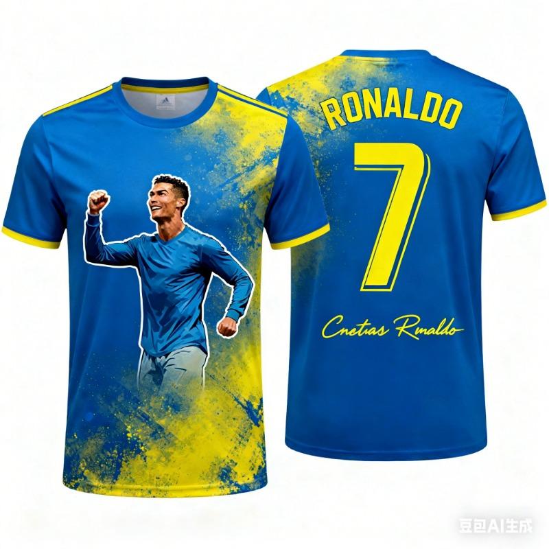 Ronaldo 7 ChatGPT AI Football Jersey Fan Edition Soccer Training Tops For Adults Summer Comfortable Casual Sportswear