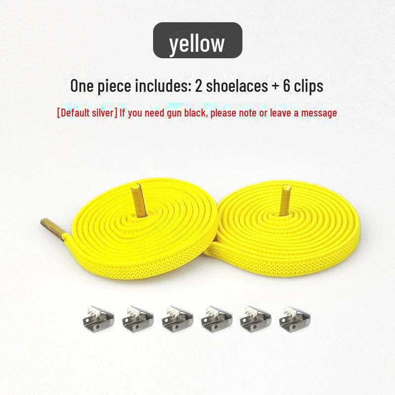 Snap Button Lazy Clip Shoelaces - Versatile for Kids, Adults, Men, Women - Black & White - Free Tie - Free Elastic