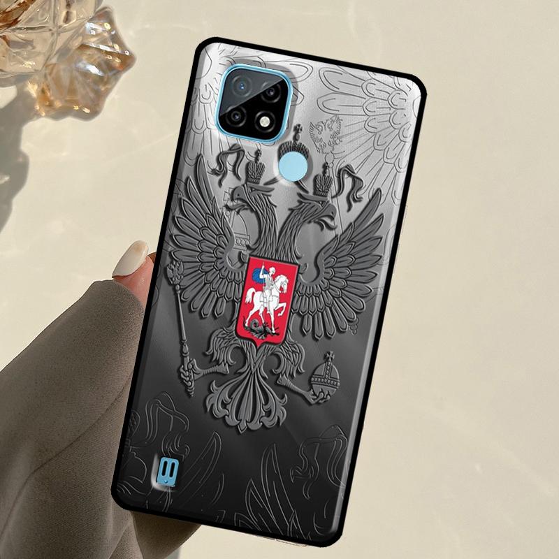 Russia Flag Coat Arms For Realme 13 11 10 12 14 Pro Plus GT 5 6 6T GT7 Pro C67 C61 C53 C51 C21Y C25S C75 C55 Case