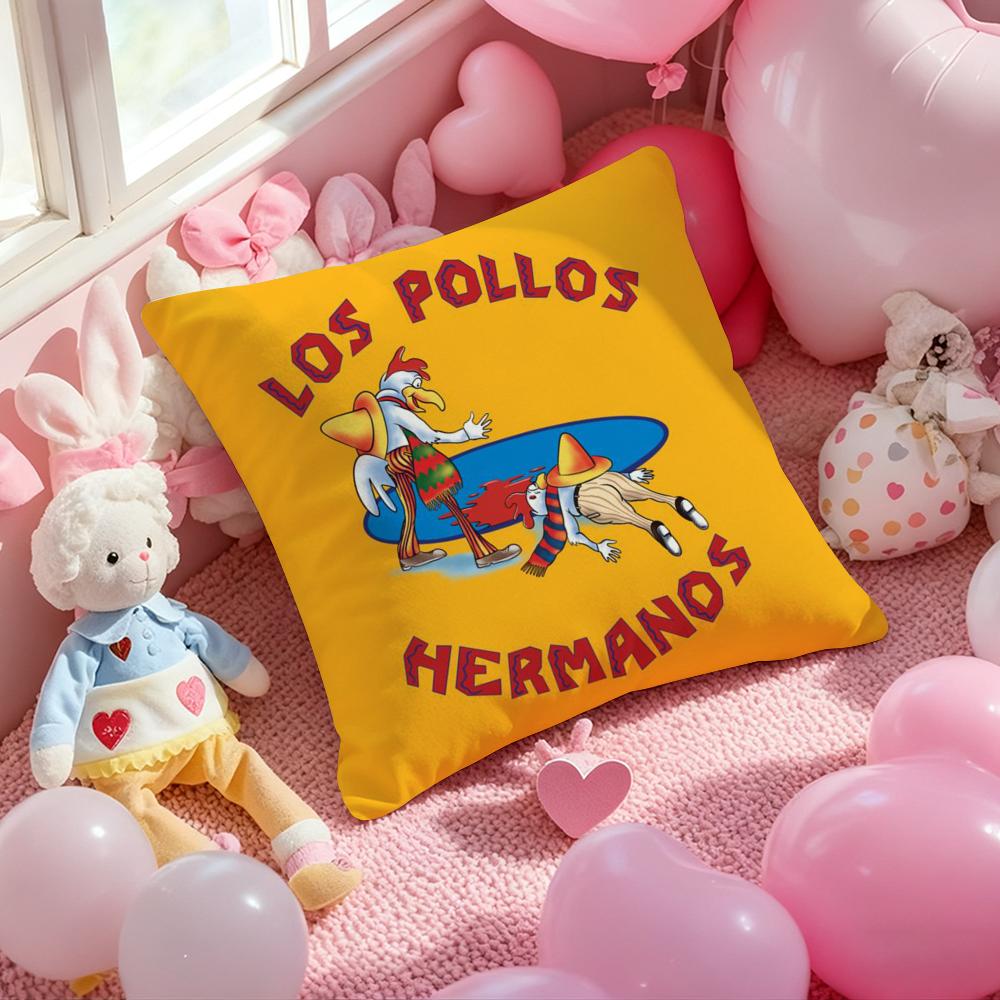 L-Los Pollos H-Hermanos Kissenbezug Musterbedruckte Kissenhülle für Wohnzimmer-Sofakissenbezug & Schlafzimmerdekoration
