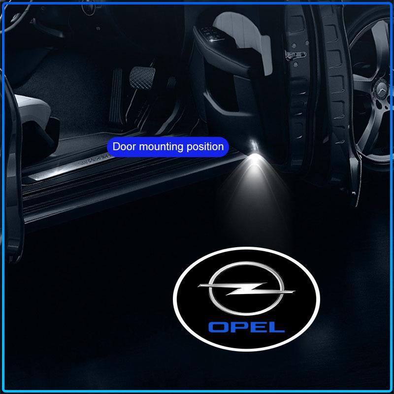 2 Stück LED Auto Tür Willkommenslicht HD Laser Projektor Lampe für Opel Astra C G H Insignia J K Zafira B Corsa Vectra C Corsa C