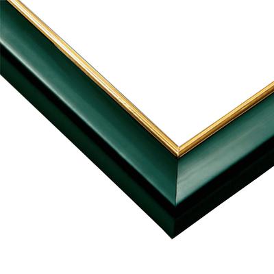 Wooden Puzzle Frame Woody Panel Excellent Gold Line Gold Molding Shining Green 38×53cm Panel No.5-B Hanging Rope Point Ticket UV-Cut Cover