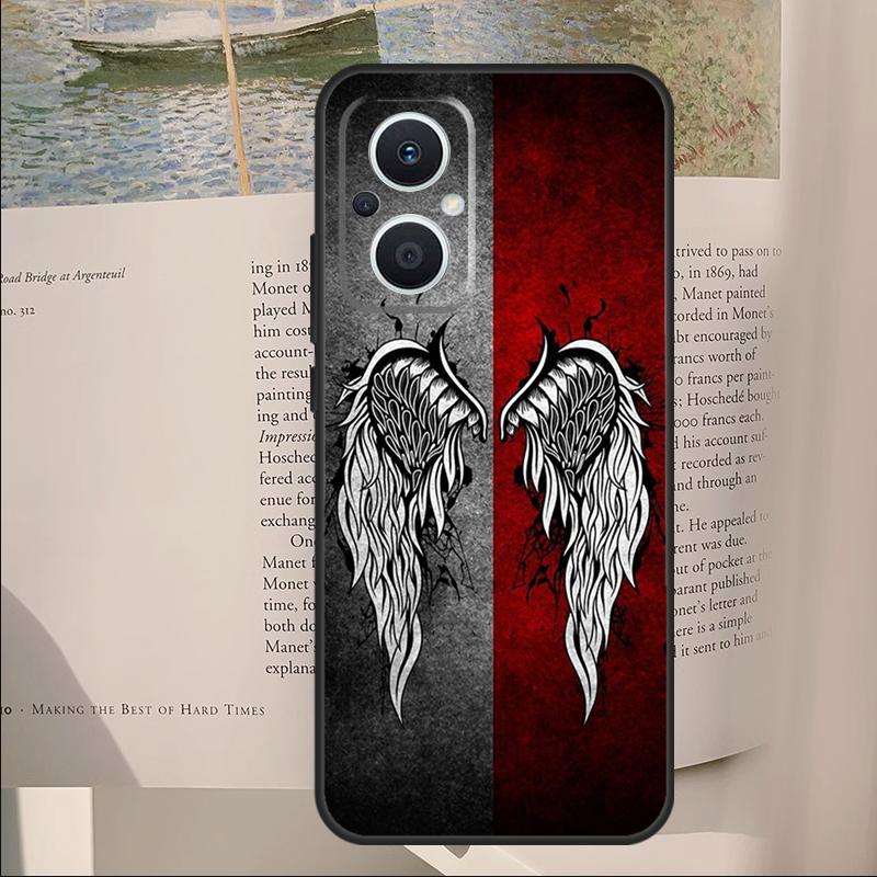 Wings Angel Devil Cover For OPPO Reno 14F 11F 12F 13F 10 11 12 13 14 Pro 7 8 Lite OPPO Find X6 X8 X9 Pro Case