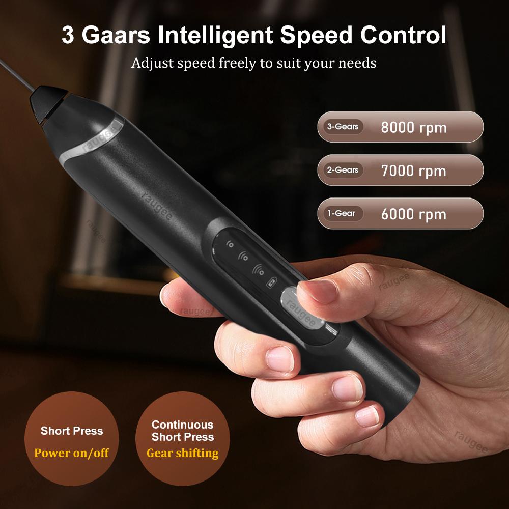 Electric Milk Frother Coffee Whisk Mixer Wireless Cream Blender Egg Beater Usb Rechargeable Mini Milk Foamer Cappuccino Maker