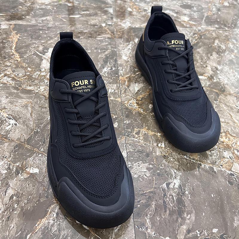 Men's Summer Mesh Breathable Shoes - Woven Upper, Soft Sole, Lightweight Casual Outdoor Sneakers