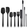 9 Pieces Silicone Bakeware Spatula Set Food Grade Non Stick Heat Resistant Spatulas Cooking Kitchen Essentials Baking Tools