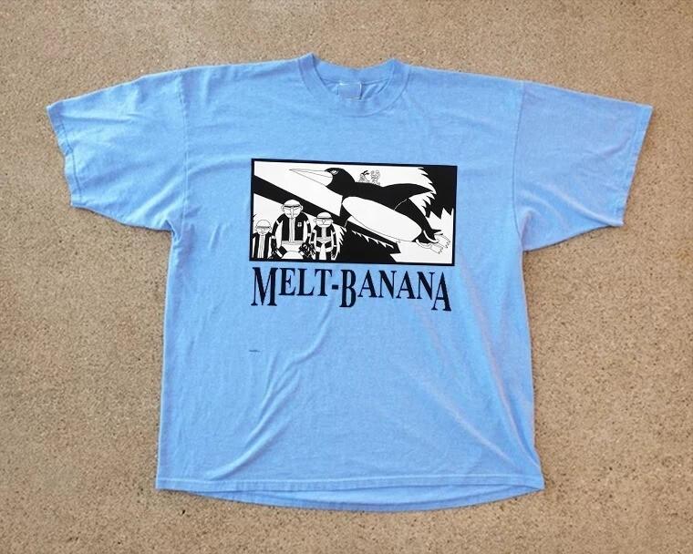 It s in the Pillcase Melt Banana Band T Shirt  Light Blue Unisex T-Shirt XXL