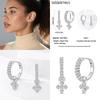 New Original S925 Silver Lucky Four-Leaf Clover French Women's Earrings Fashion Party Anniversary Jewelry Gift