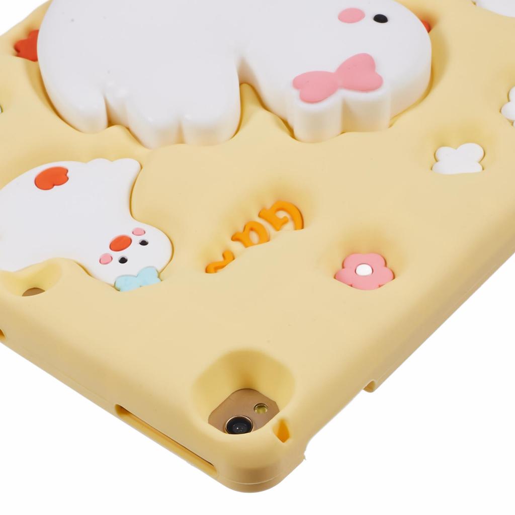For iPad 10.2 (2021)/(2020)/(2019)/Air 10.5 inch (2019)/Pro 10.5-inch (2017) Silicone Tablet Case 3D Duck Pattern Protective Cover with Shoulder Strap