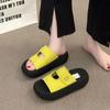 Thick-bottomed Velcro slippers for women's summer outer wear 2025 new height-increasing versatile high-end explosion with skirt cool slippers