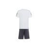 Adidas Loose Fit Round Neck Striped Logo Print Set Casual Sports Set Kids sets HS1608