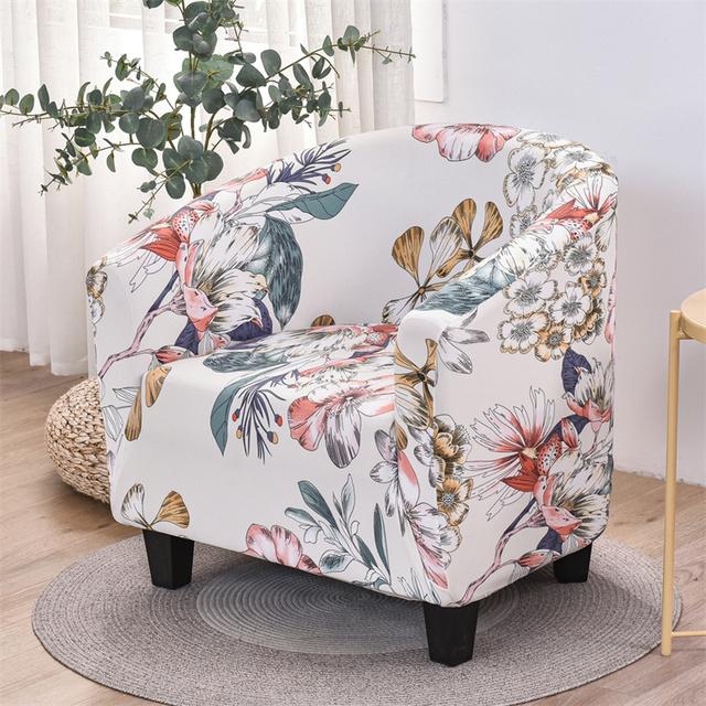

Цветы клубные кресла для ванны, чехлы на стулья, эластичный чехол для одного дивана, съемный чехол для кофейного дивана, дивана, барная стойка Only Tub Sofa Cover