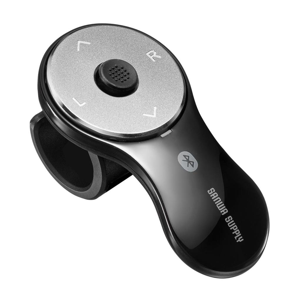 E-Supply Ring Mouse with Stick, Bluetooth Connection, 5 Buttons, USB Rechargeable, Finger Mouse, Aerial Mouse, Presentation Mouse, Black