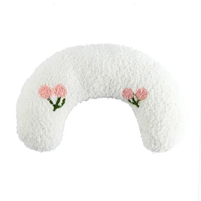 1PC Little Pillow for Cats, Ultra Soft Fluffy Pet Calming Toy Half Donut Cuddler for Joint Relief Sleeping Improve