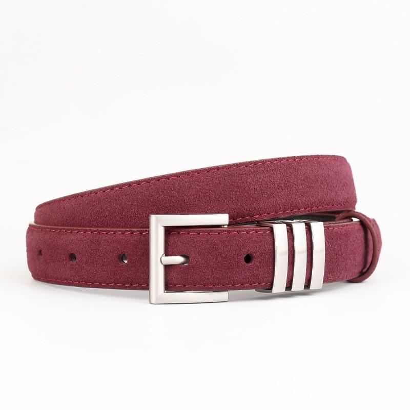 Genuine Leather Womens Belt With Silver Pin Buckle For Office Wear And Fashion