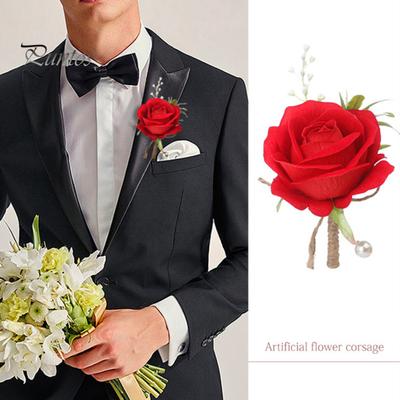 Spilla da abito da sposo romantica squisita e rinfrescante, spilla da cappotto per testimone dello sposo della festa di nozze