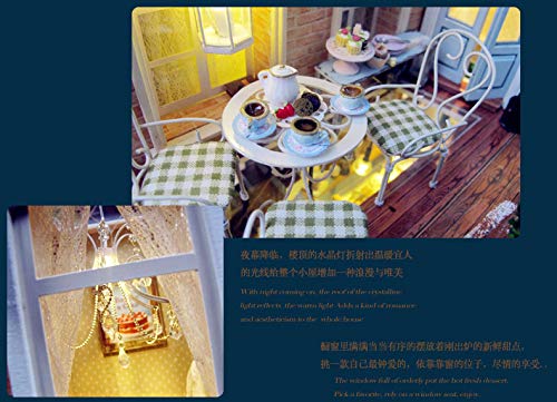 (t-FREAK) Dollhouse DIY Kit Set Miniature European Travel Diary Paris Street Corner Cafe In Hallstatt