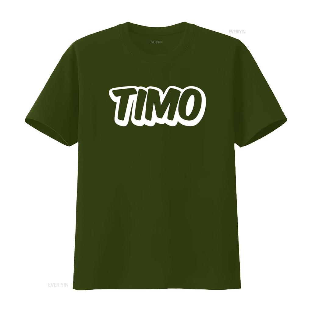 Timo Name Boy T Shirt Print Pattern Fun Design Vintage Washed Unisex Comfortable Top For Everyday Wear Versatile Streetwear