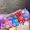 Hello Kitty LED Light Fidget Toy Keychain, Cute Mini Keyboard Press Pendant, Kawaii Cartoon Bag Charm Stress Relief Gift