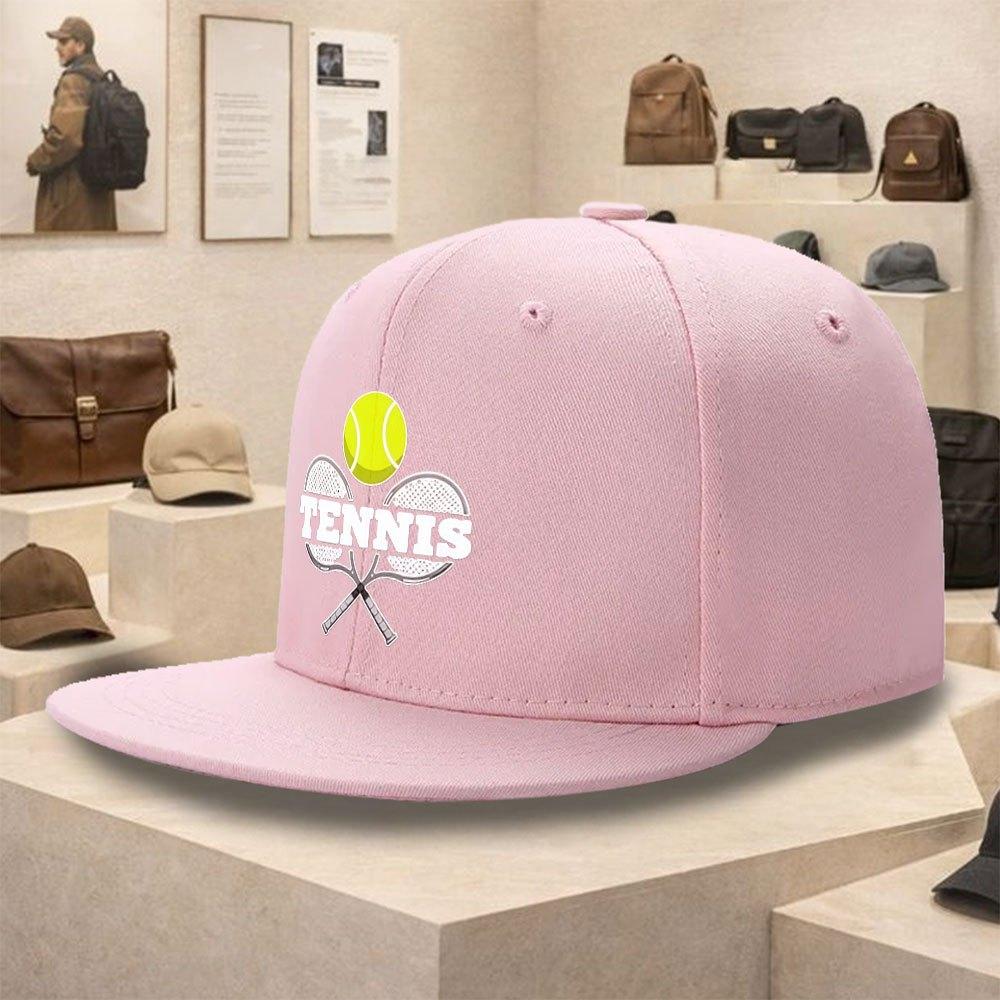 Tennis Ball Rackets Graphic Hip Hop Baseball Cap Polyester Flat Brim Snapback Unisex Casual Streetwear