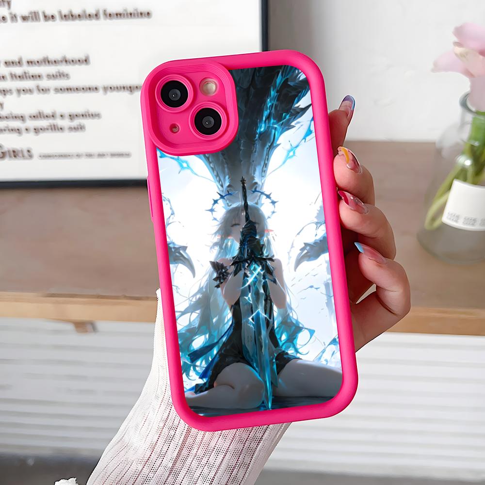 

Wuthering Waves Fleurdelys Phone Case for iPhone 17 16 15 14 13 12 11 Air Pro Max Plus Red Soft TPU Shockproof Cover iPhone 16e