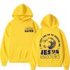 Jesus Saves Fashion Graphic Print Hoodies Man Autumn Winter Fleece Streetwear Tops