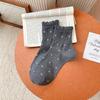 Women's Summer Polka Dot Mid-Calf Lace Socks - Japanese College Style