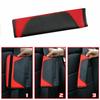 Carbon Fiber Car Seat Belt Pad Cover Protect Cushion Shoulder Guard Black+red