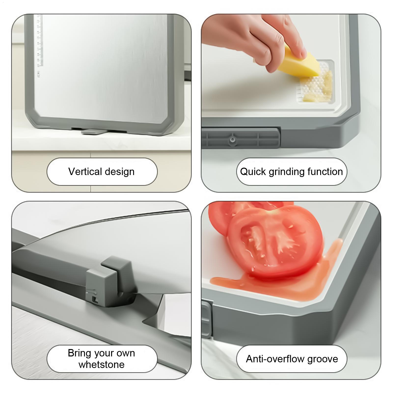 Stainless Steel Cutting Board Double Sided Chopping Board Meat Board Non Slip Mat silicone non slip edge for Baking Camping BBQ China Mainland