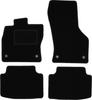 Czarne welurowe dywaniki podłogowe do: Volkswagen Passat B8 sedan, kombi, variant, alltrack (2015-)
