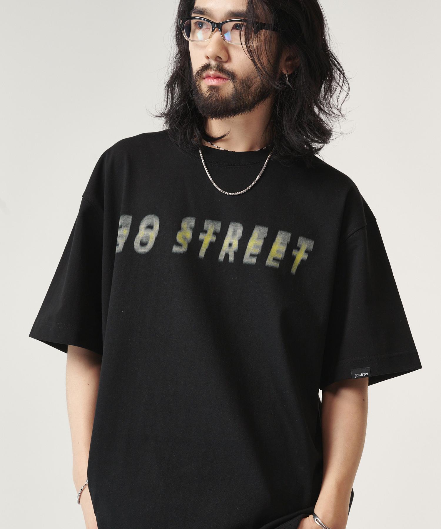 Ghost Street Oversized Digital Print Logo Short Sleeve T-Shirt Black M
