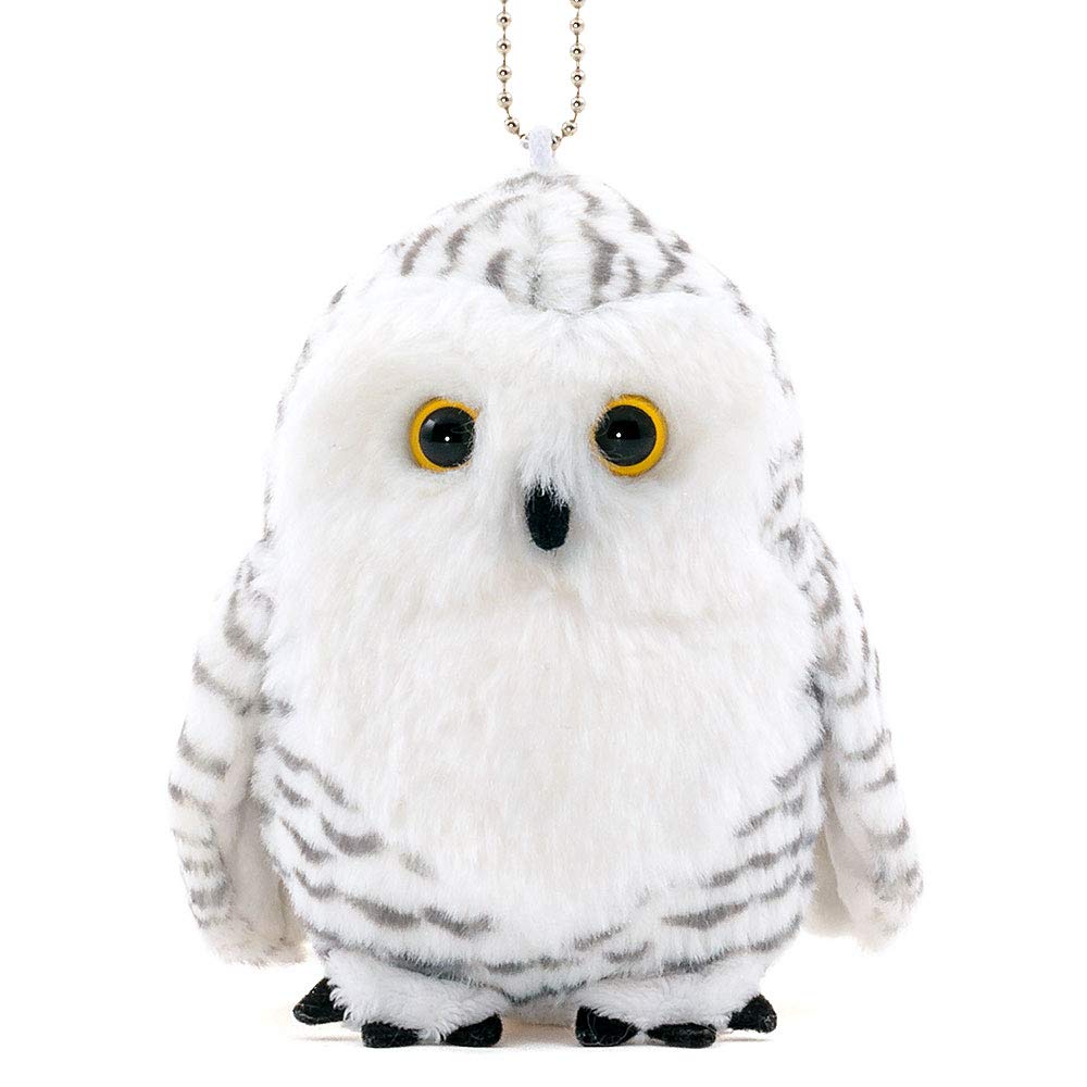 COLORATA Snowy Owl Plush Mascot (Realistic Birdwith Chain) Cute Bird Keychain Doll Gift (Twice Tested)  Christmas Present