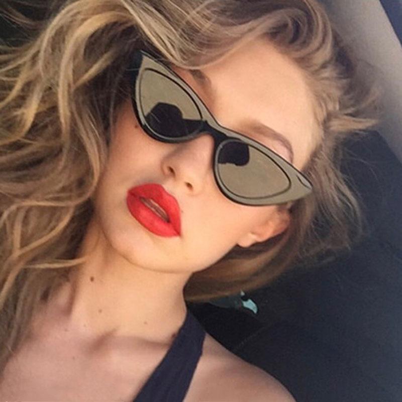 2PCS Simple Colorful Sexy Cat Eye Sunglasses Women Men Exquisite Fashion Sun Glasses Revelry Party Male Female Glasses UV400