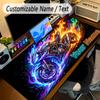 Motorcycle Biker Theme Personalized Mouse Pad Custom Name Text Non Slip Desk Pad For Laptop Office Desktop