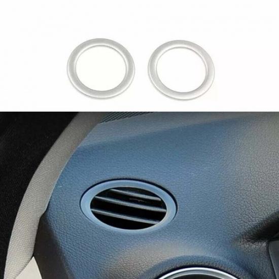 Silver Titanium Dashboard Side Outlet Vent 2007-2014 Covrs Trim For Benz C-Class