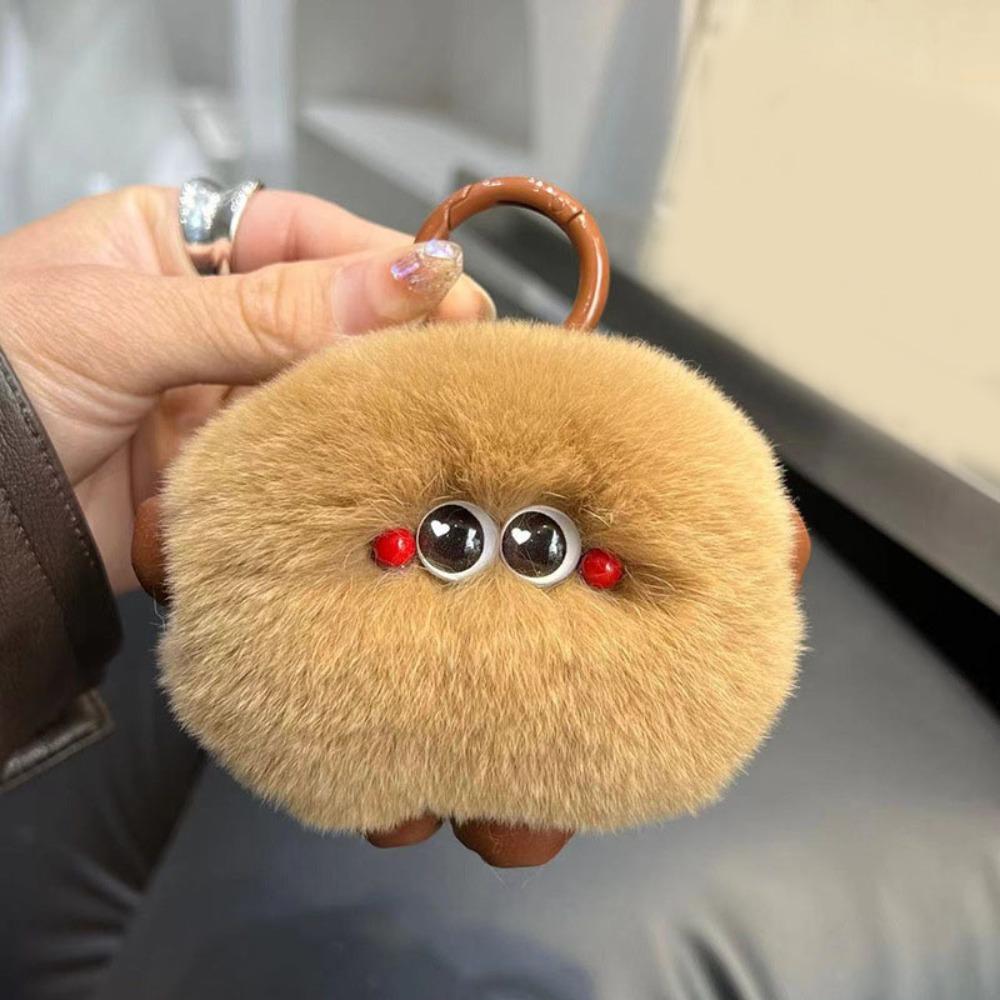 

Furry Imitation Rabbit Fur Keychain Stuffed Car Keyring Creative Cartoon Doll Pendant Decorations