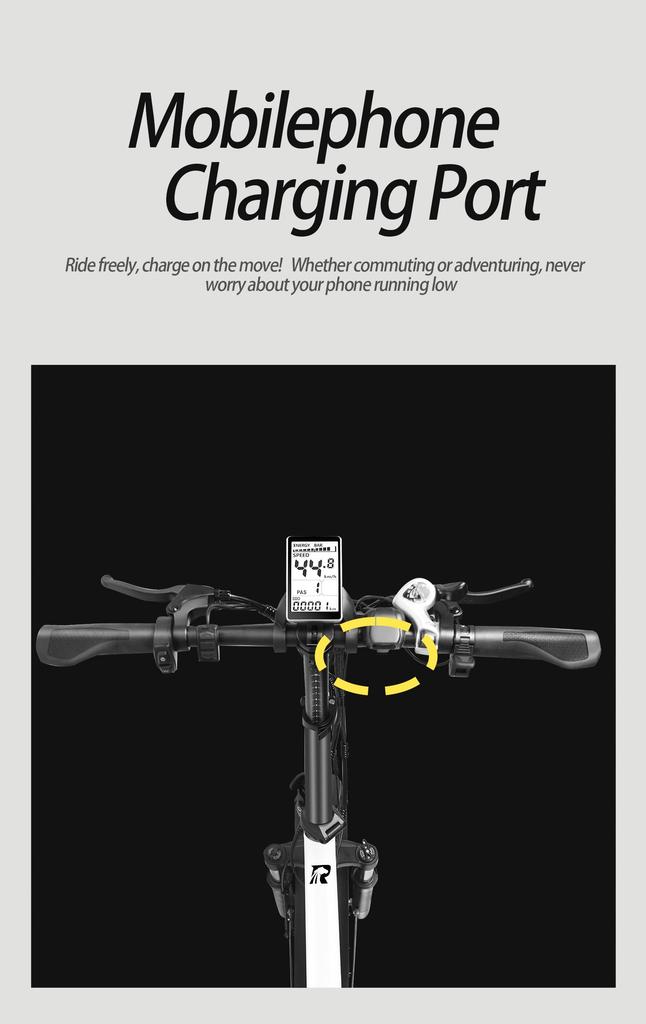 Skládací elektrokolo Rincc R200 20 x 4.0" Tlusté pláště 750W Motor 48V15Ah Baterie 60km Maximální dojezd SHIMANO 7 Rychlostí