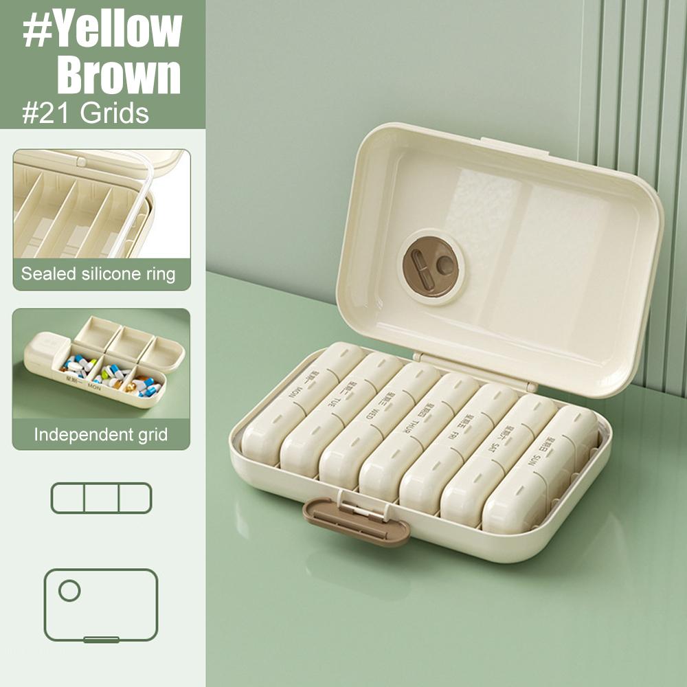 1 Stück Wöchentlicher Pillenorganisator 3/4 Mal am Tag, 7 Tage Pillendose 3/4 Mal, Tragbares Reise-Pillenetui für Pillen/Vitamine/Fischöl