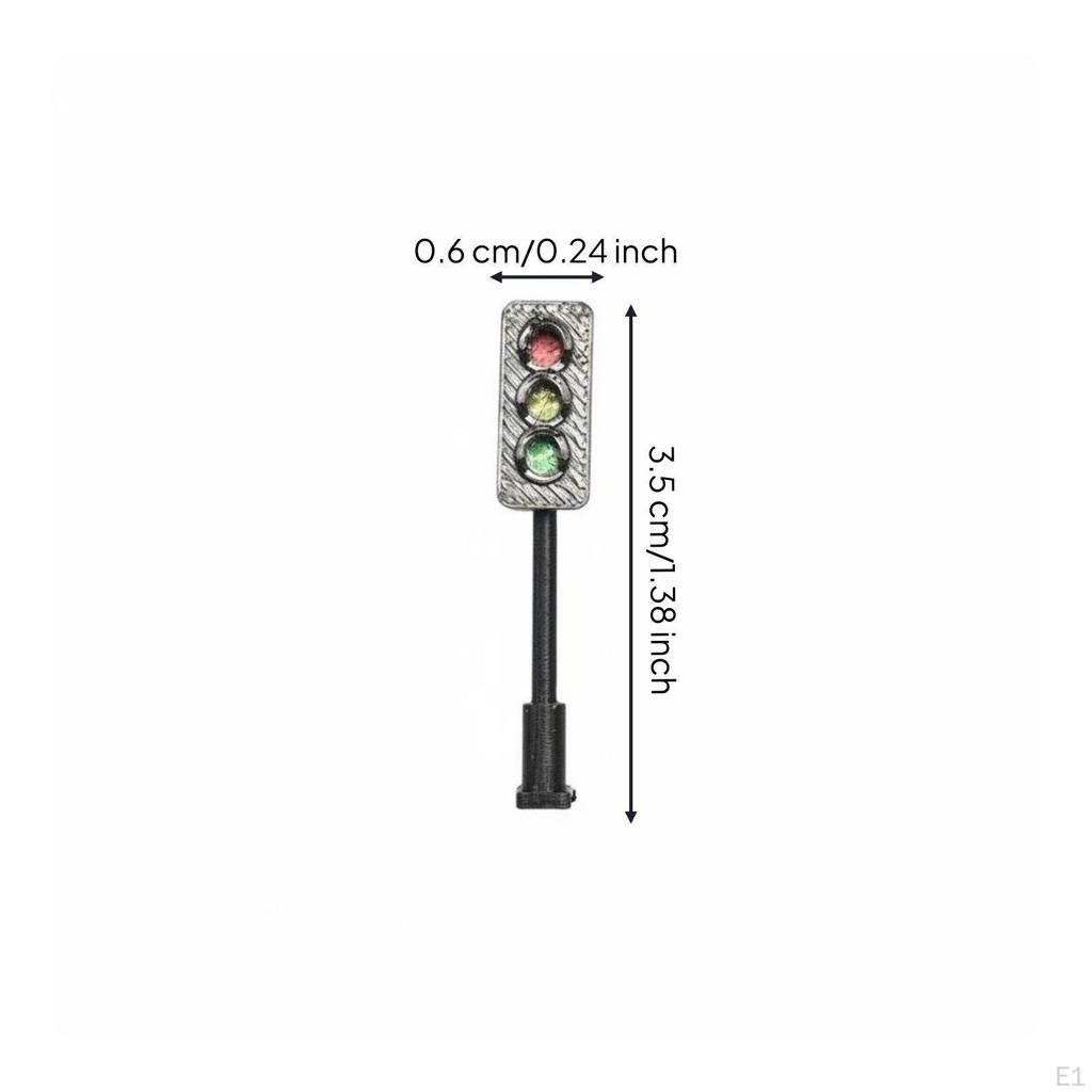 1/64 Scale Traffic Light Realistic Design Miniature Display Versatility Diorama