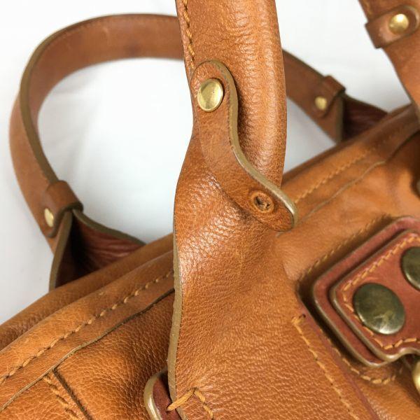 Chlo Made in Italy Leder Mini Boston Handtasche Kamelbraun(GEBRAUCHT)