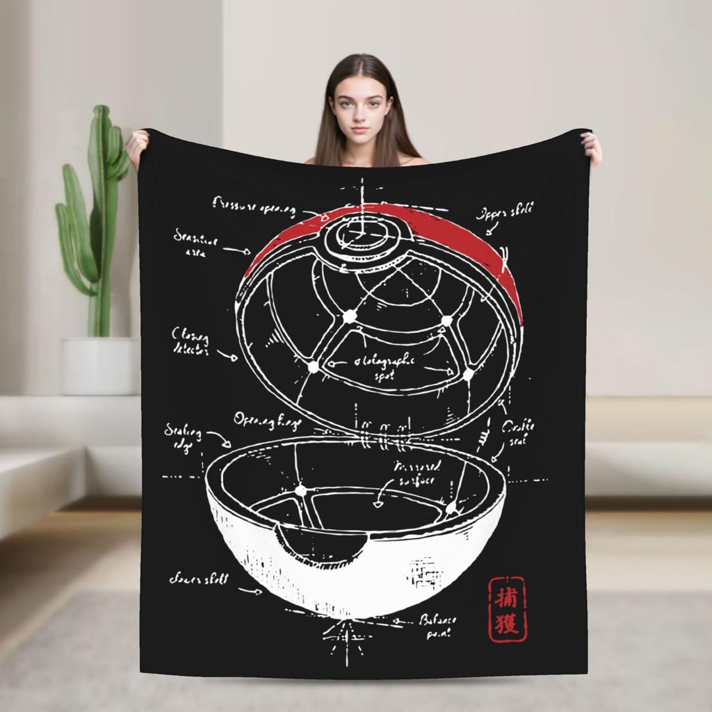 I CHOOSE GRASS Poke-Mon Blanket Coral Fleece Plush Bulbasaur Venusaur Ivysaur Super Warm Throw Blanket for Car Sofa Bedspread