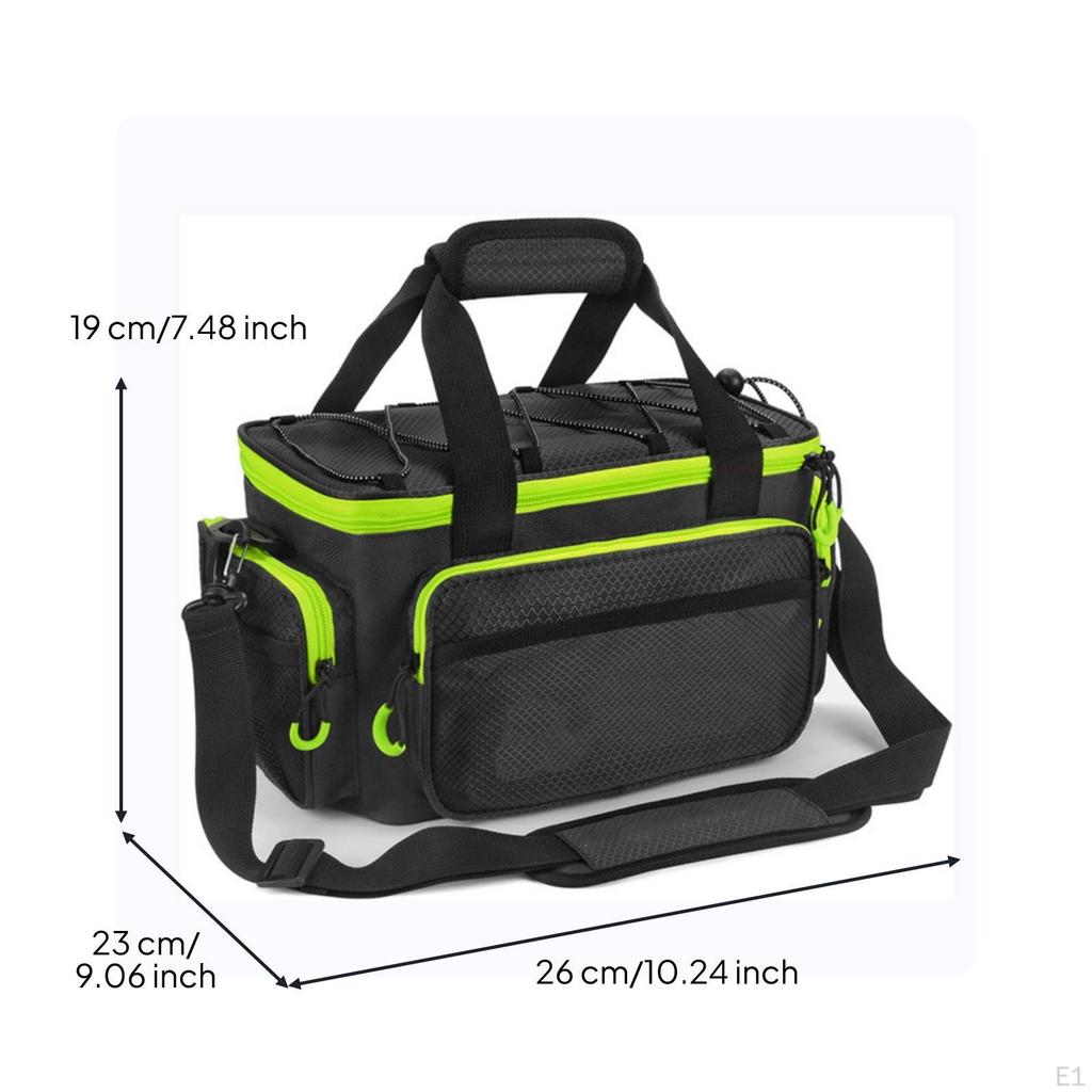 Fishing Tackle Bag MultiplePocket with Shoulder Strap Portable for Anglers, Fishermen