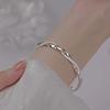 Charms 925 Sterling Silver Bracelets for Women Luxury Original Adjustable Twisted Woven Bangle Bracelet Party Wedding Jewelry