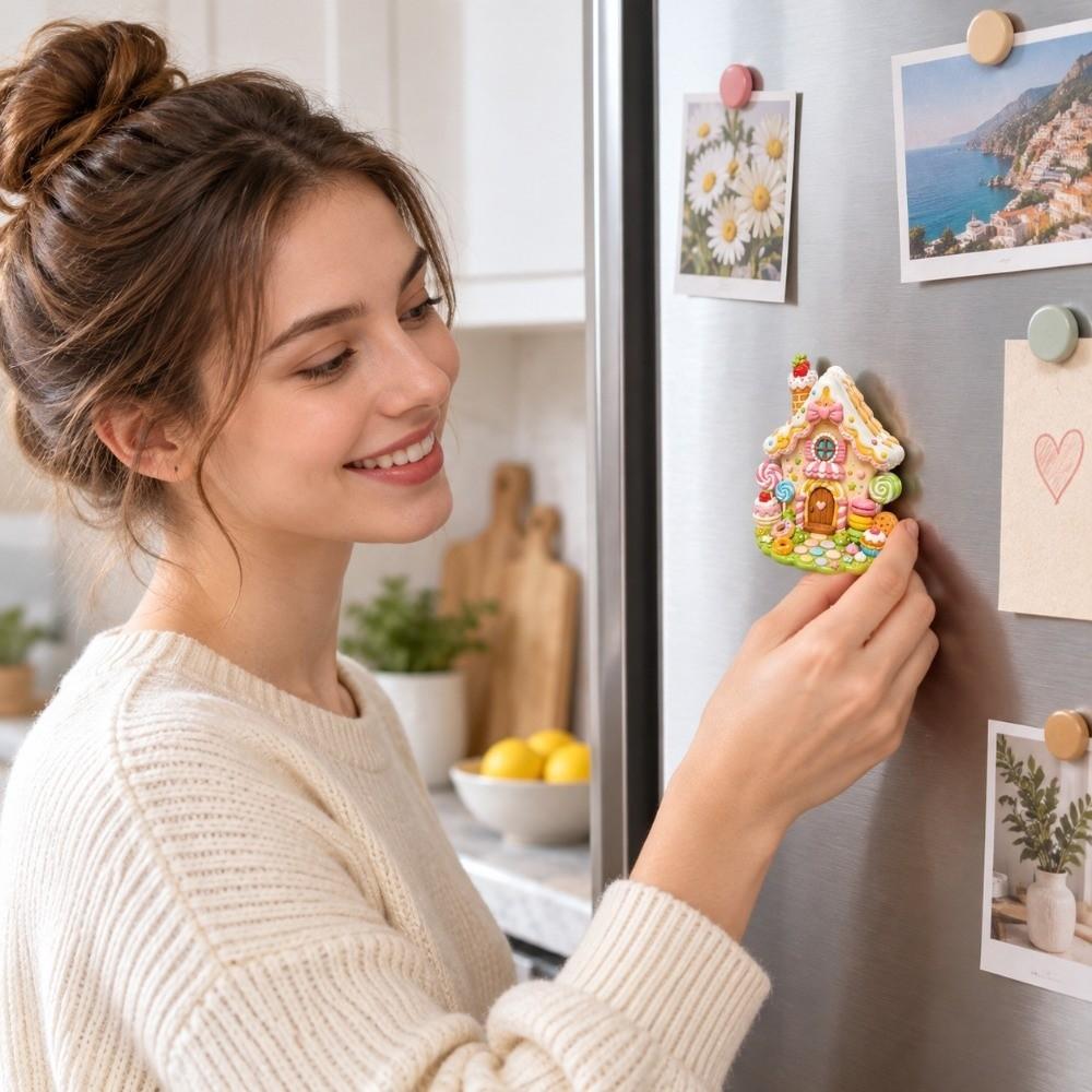 3D Relief Fridge Magnet Cartoon Pattern 3D Refrigerator Stickers  Kitchen Decor