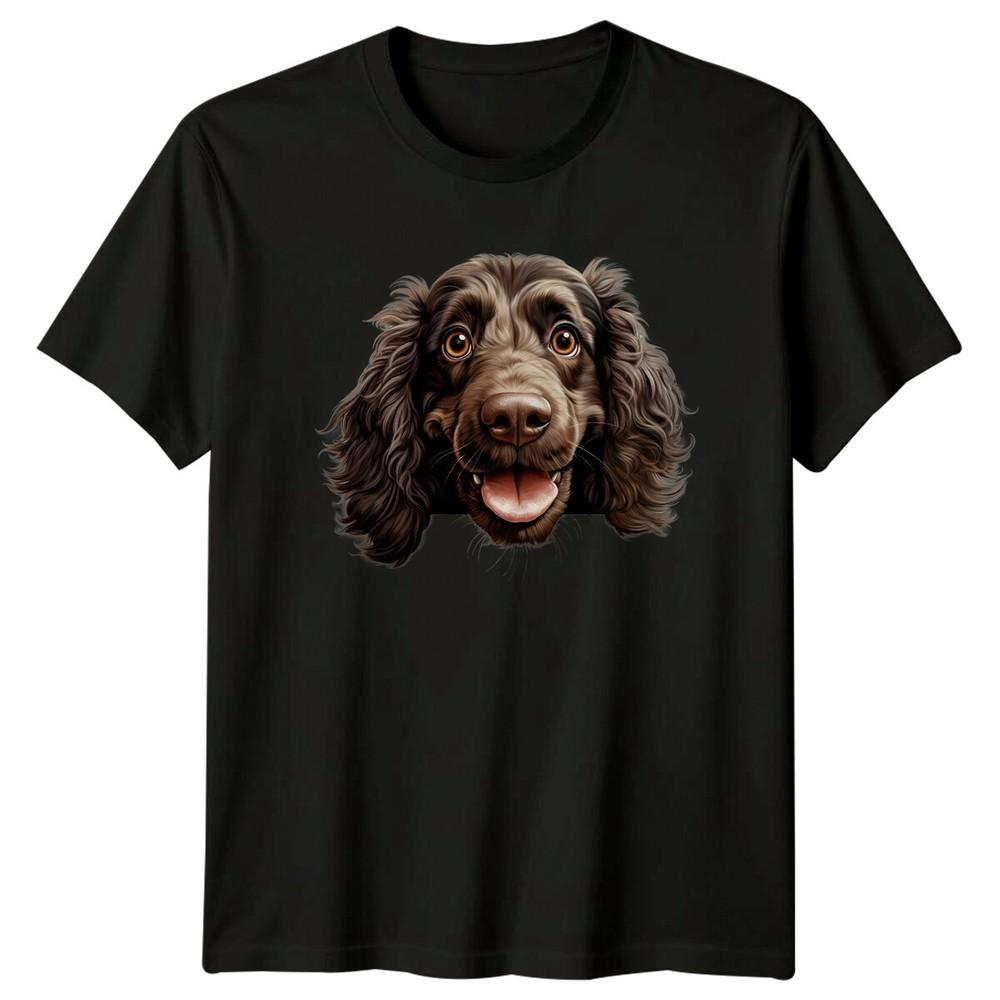 Chocolate Spaniel Dog Portrait Graphic Dog Lover TShirt