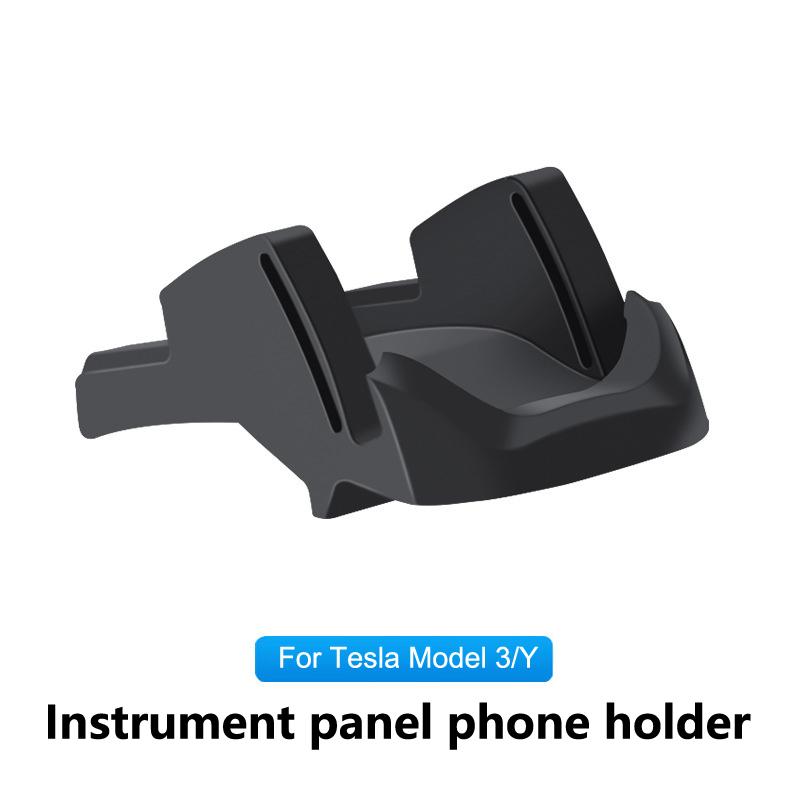 Car Phone Holder For Highland Model 3/Y Silicone Phone Stand No Trace Clip-On For Dashboard Bracket For Model 3/Y